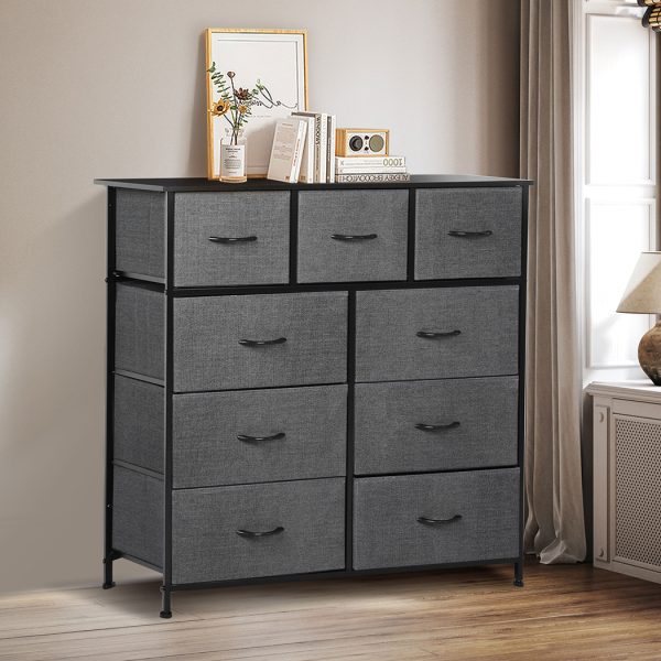 9 Chest of Drawers Storage Cabinet Tower Dresser Tallboy Drawer Retro