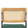 2x Dining Chairs Cesca Chair Replica Cantilever Velvet Rattan Midcentury