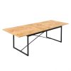 Dining Table 1.8-2.4M Extendable Wooden Rectangle Kitchen Coffee Tables