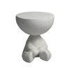 Side Table Terrazzo Coffee Tables  Human Shape Bed Sofa Concrete Beige