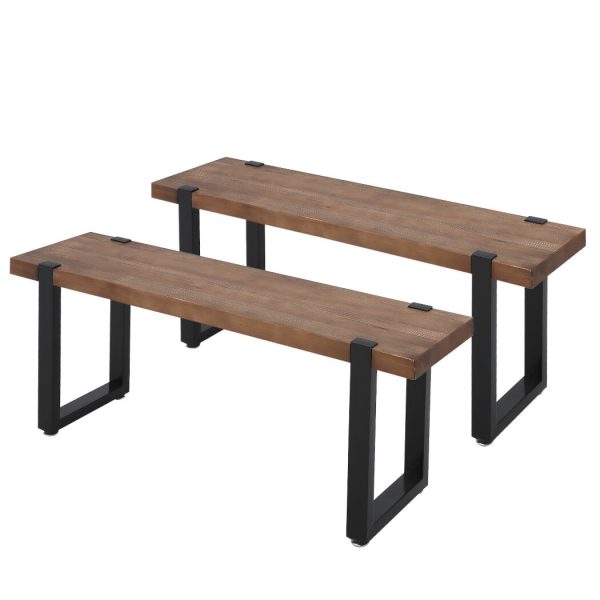 Dining Table Bench Set 2xDining Chairs Industrial  Cafe Restaurant