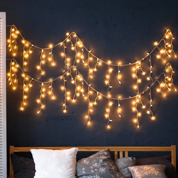 Curtain Fairy String Lights Wedding Outdoor Xmas Party Lights Warm White – 300 LED