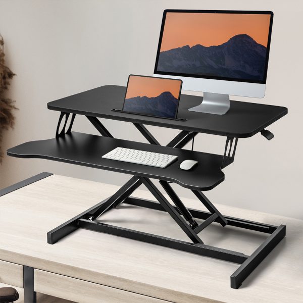Standing Office Desk Riser Height Adjustable Sit Stand Shelf Computer