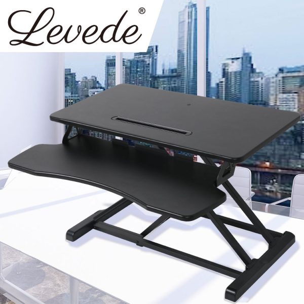 Standing Office Desk Riser Height Adjustable Sit Stand Shelf Computer