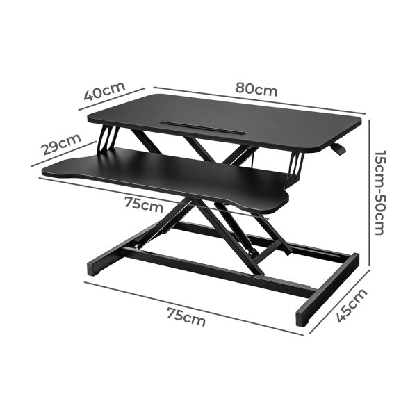 Standing Office Desk Riser Height Adjustable Sit Stand Shelf Computer