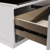 Coffee Table High Gloss Finish MDF Black & White Colour with 2 Drawers Storage
