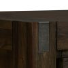 Coffee Table Solid Acacia Wood & Veneer 1 Drawer Storage Chocolate Colour