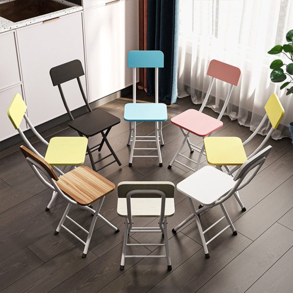 Foldable Chair Space Saving Lightweight Portable Stylish Seat Home Decor Set of 2 – White