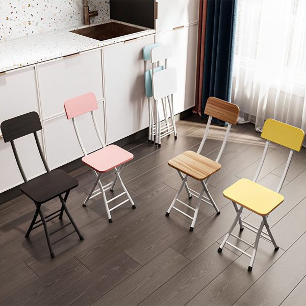 Foldable Chair Space Saving Lightweight Portable Stylish Seat Home Decor Set of 2 – White