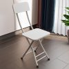 Foldable Chair Space Saving Lightweight Portable Stylish Seat Home Decor Set of 2 – White