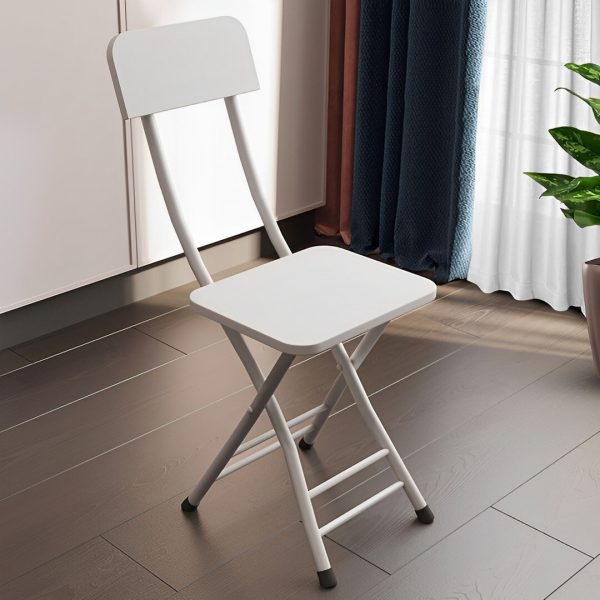 Foldable Chair Space Saving Lightweight Portable Stylish Seat Home Decor Set of 2 – White