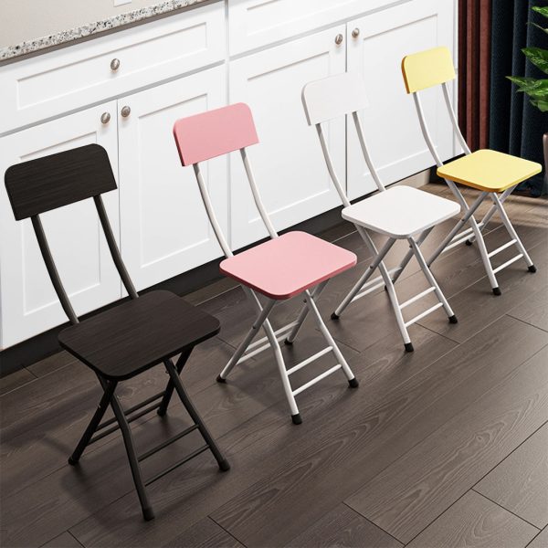 Foldable Chair Space Saving Lightweight Portable Stylish Seat Home Decor Set of 2 – Yellow
