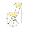 Foldable Chair Space Saving Lightweight Portable Stylish Seat Home Decor Set of 2 – Yellow