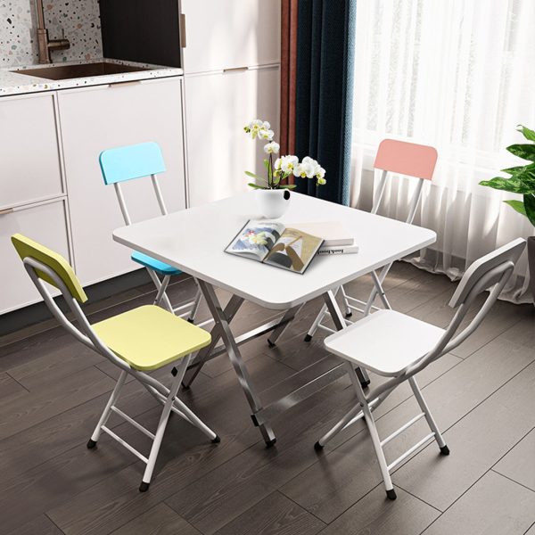 Foldable Chair Space Saving Lightweight Portable Stylish Seat Home Decor Set of 2 – Yellow