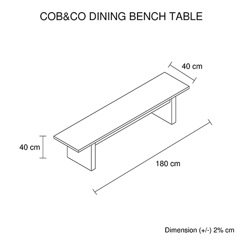 Bench Table Rustic Colour