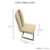 2X Fancy Dining Chair Beige Colour