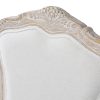 2X Dining Chair Linen Fabric Beige Oak Wood White Washed Finish