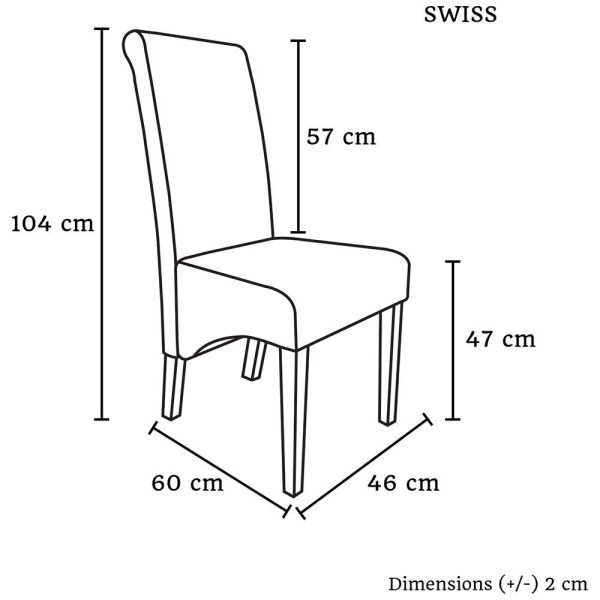 2x Wooden Frame Black Leatherette Dining Chairs with Solid Pine Legs