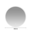 Makeup Mirror LED Light Bathroom Wall Mirrors Anti-fog Clear Round Vanity 50cm