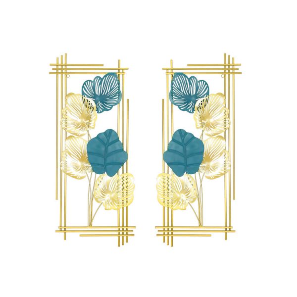 Metal Wall Art Leaf Tree Of Life Hanging Home Decor Sculpture Garden Pair