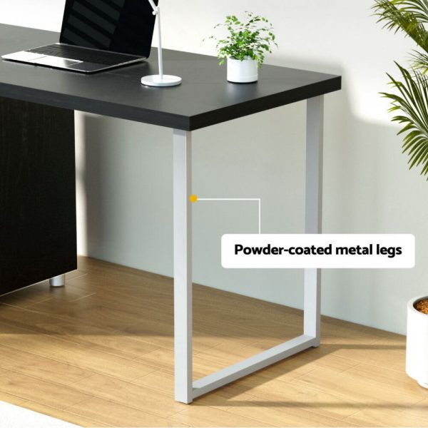 Metal Desk with 3 Drawers – Black