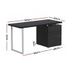 Metal Desk with 3 Drawers – Black