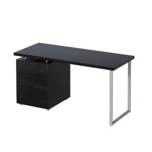 Metal Desk with 3 Drawers – Black