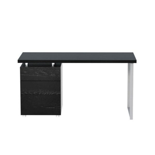 Metal Desk with 3 Drawers – Black