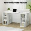 Computer Desk Bookshelf White 150CM