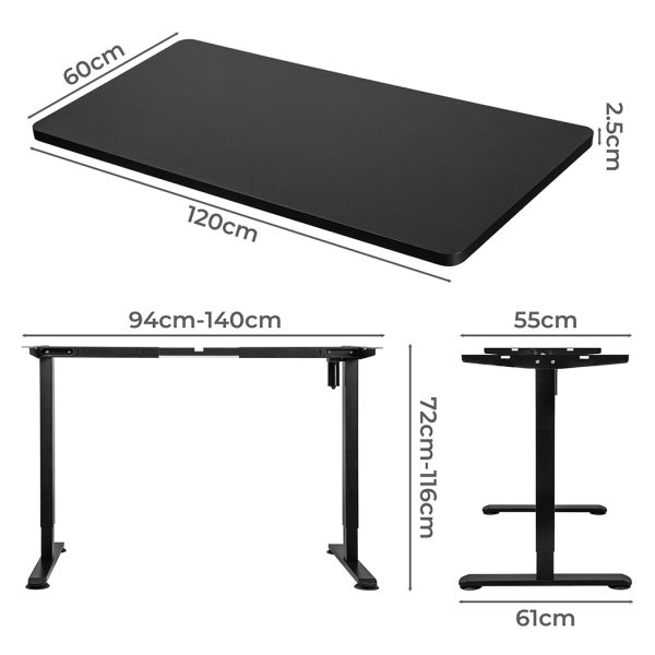 Motorised Standing Desk Height Adjustable Electric Sit Stand Table 120CM