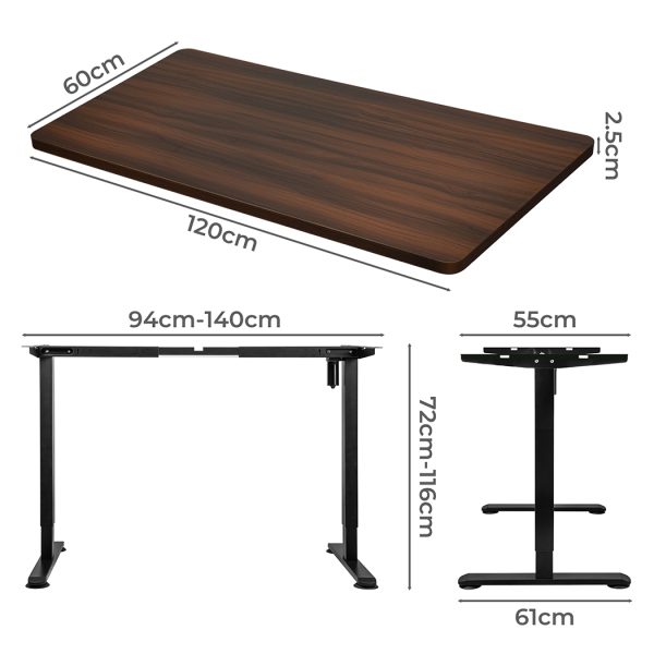 Motorised Standing Desk Height Adjustable Electric Sit Stand Table 120CM