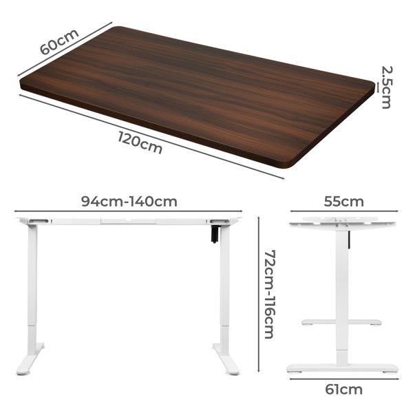 Motorised Standing Desk Height Adjustable Electric Sit Stand Table 120CM