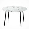 Dining Table Round Marble Effect 110CM