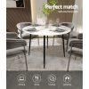 Dining Table Round Marble Effect 110CM