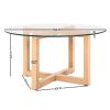 Coffee Table Round 80CM Tempered Glass