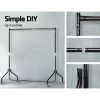6FT Clothes Racks Metal Garment Display Rolling Rail Hanger Airer Stand Portable – 1