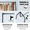 6FT Clothes Racks Metal Garment Display Rolling Rail Hanger Airer Stand Portable – 2