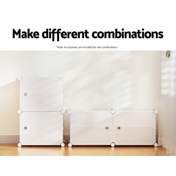 Shoe Cabinet DIY Shoe Box White Storage Cube Portable Organiser Stand