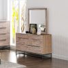 Dresser with 6 Storage Drawers in Solid Acacia & Veneer With Mirror