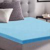 5cm Thickness Cool Gel Memory Foam Mattress Topper Bamboo Fabric – QUEEN, 5 cm