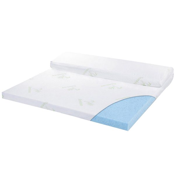 5cm Thickness Cool Gel Memory Foam Mattress Topper Bamboo Fabric – QUEEN, 5 cm