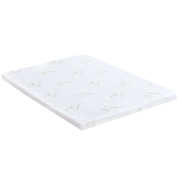 5cm Thickness Cool Gel Memory Foam Mattress Topper Bamboo Fabric – QUEEN, 5 cm