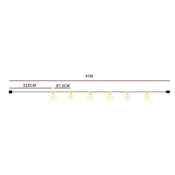 Festoon String Lights Kits Christmas Wedding Party Waterproof Indoor/Outdoor Type1 – 47 M