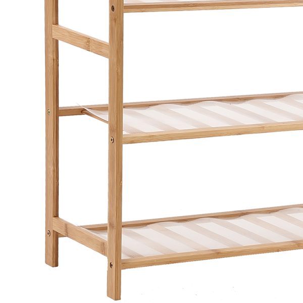 Bamboo Shoe Rack Storage Wooden Organizer Shelf Stand – 70 cm, 5 Tiers