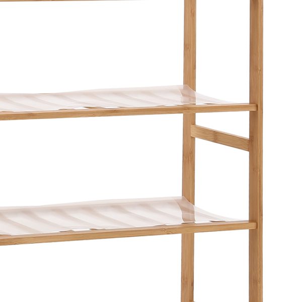 Bamboo Shoe Rack Storage Wooden Organizer Shelf Stand – 70 cm, 5 Tiers