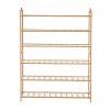 Bamboo Shoe Rack Storage Wooden Organizer Shelf Stand – 70 cm, 5 Tiers