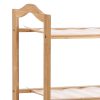 Bamboo Shoe Rack Storage Wooden Organizer Shelf Stand – 70 cm, 5 Tiers