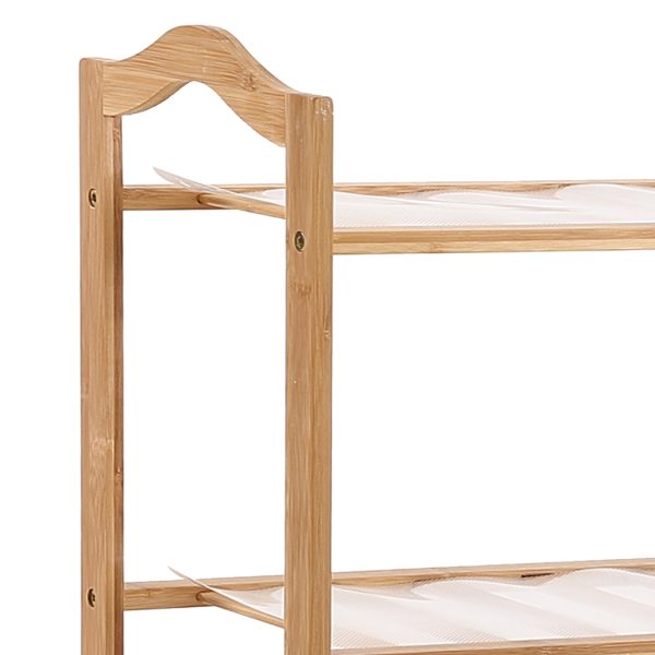 Bamboo Shoe Rack Storage Wooden Organizer Shelf Stand – 70 cm, 5 Tiers