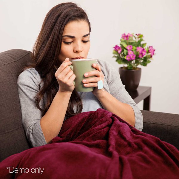 Bedding Electric Throw Blanket – Burgundy