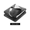 Electric Throw Rug Heated Blanket Washable Snuggle Flannel Winter – Grey